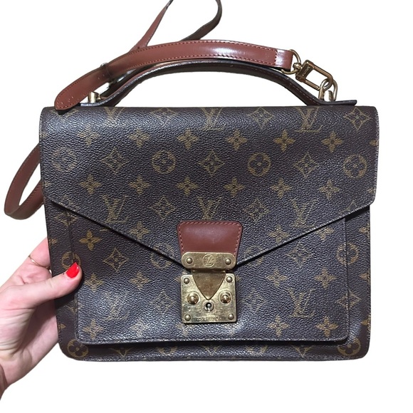 Louis Vuitton Authentic Monceau Travel Bag Monogram Canvas Cross Body Bag - Picture 1 of 12